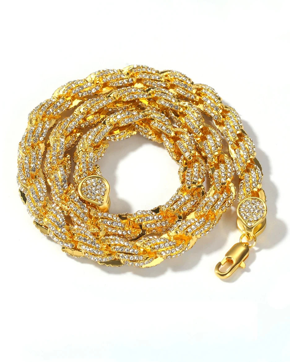 9mm Iced Out Rope Chain