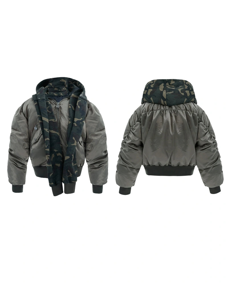 Camouflage hooded jacket