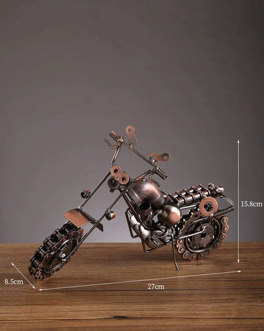 Handcrafted Motorcycle Sculpture