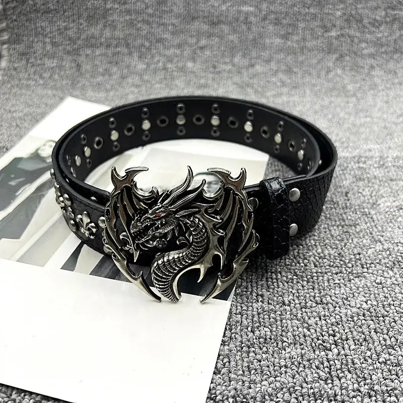 Obsidian Wyvern Buckle Belt