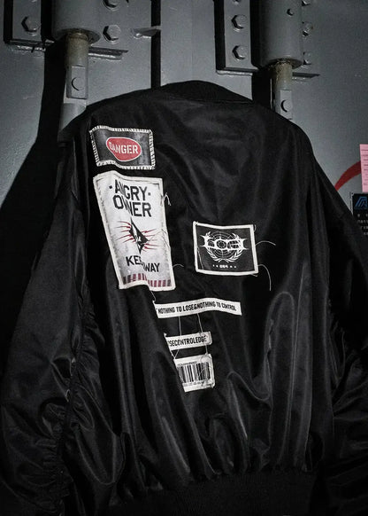 Warning label printed short style coat（glossy）