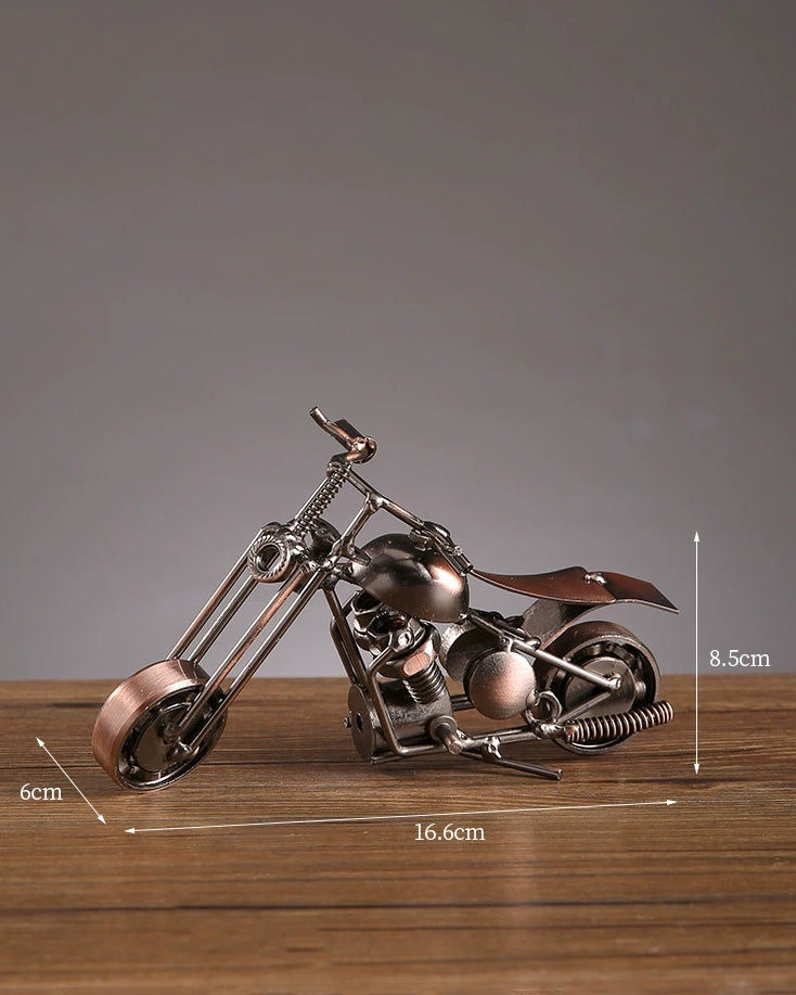 Handcrafted Motorcycle Sculpture