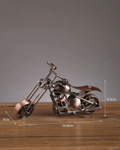 Handcrafted Motorcycle Sculpture
