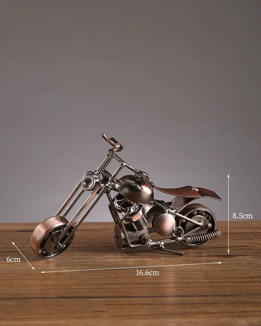 Handcrafted Motorcycle Sculpture