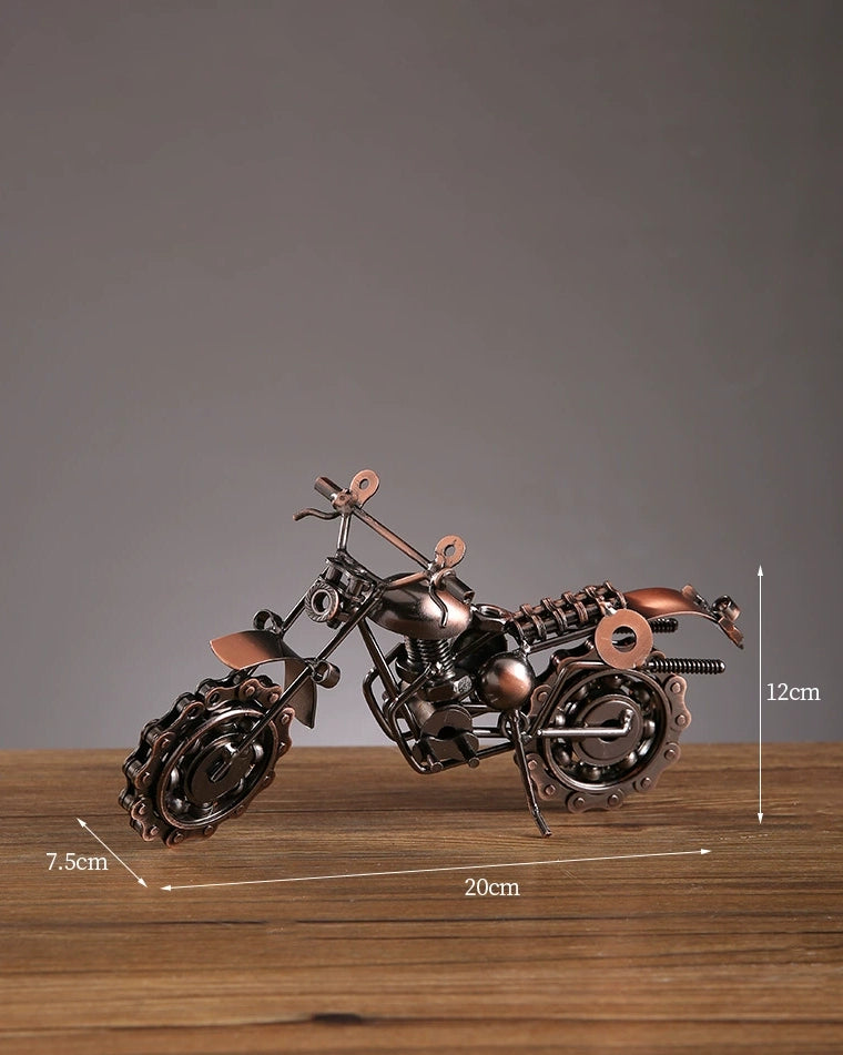 Handcrafted Motorcycle Sculpture