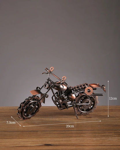 Handcrafted Motorcycle Sculpture