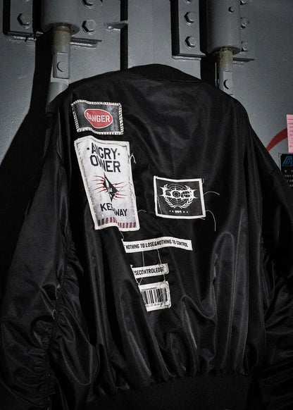 Warning label printed short style coat（glossy）