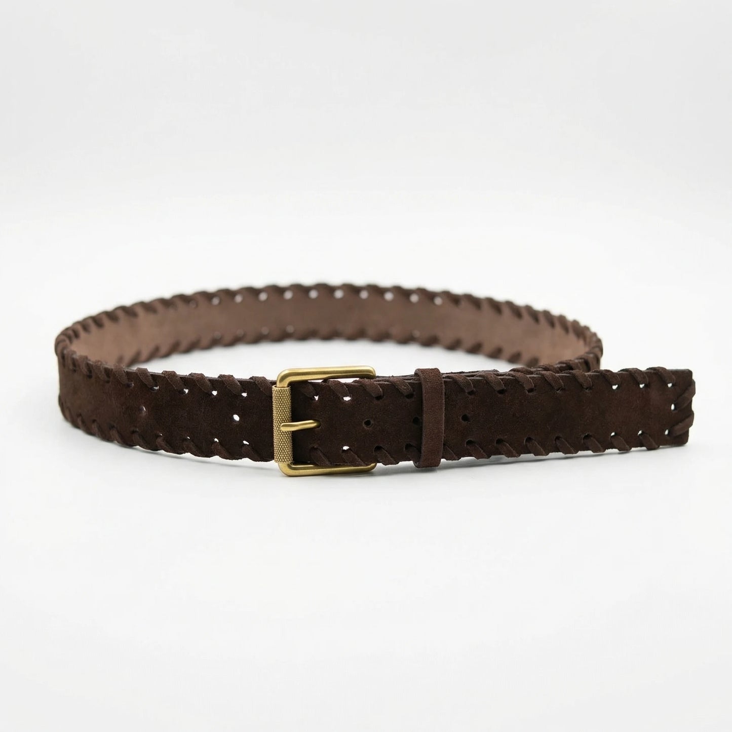 The Artisan Whipstitch Suede Belt