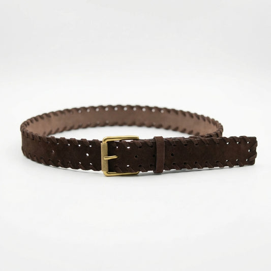 The Artisan Whipstitch Suede Belt