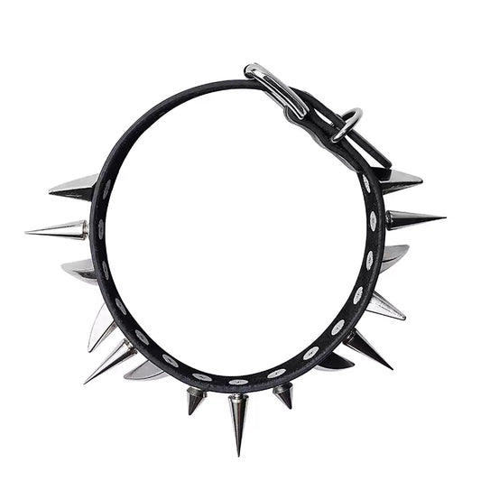 Reverse bone sharp rivet collar