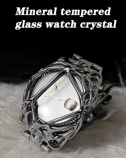 Dark Silver Artistic Shape Watch
