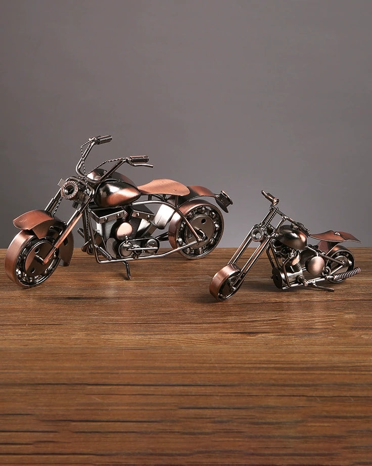 Handcrafted Motorcycle Sculpture