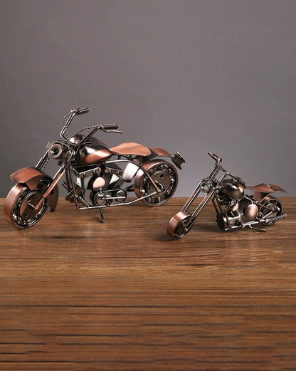 Handcrafted Motorcycle Sculpture