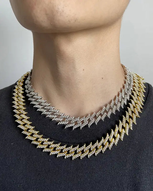 18mm Golden Lightning Cuban chain