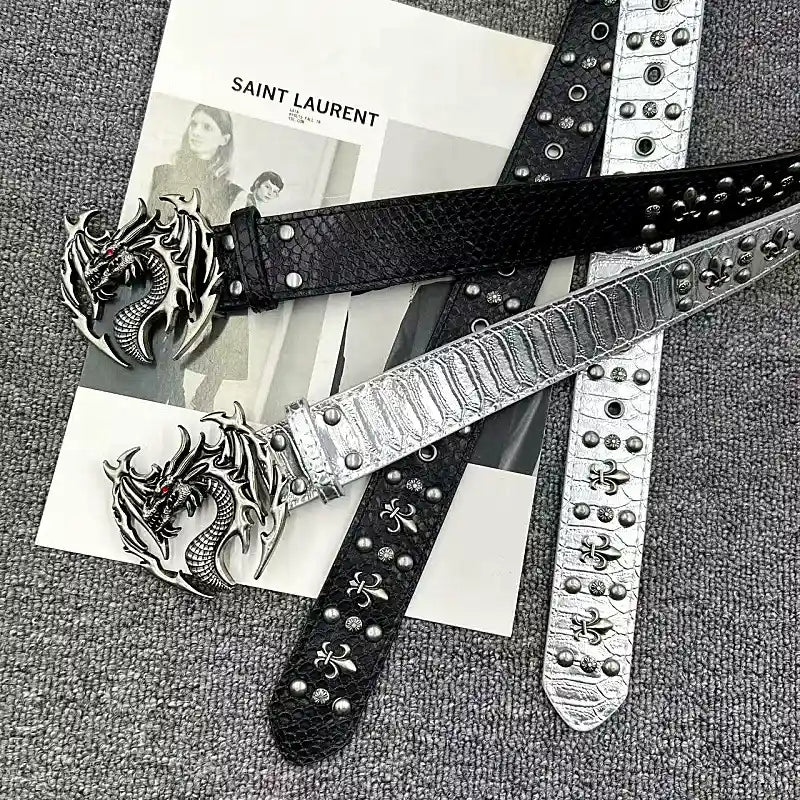 Obsidian Wyvern Buckle Belt