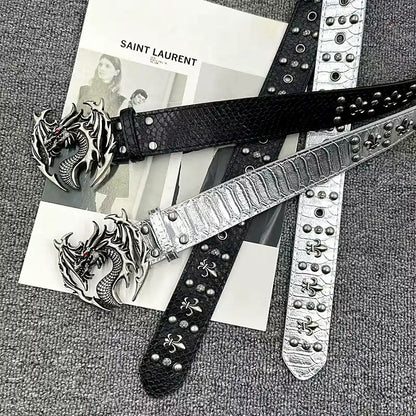 Obsidian Wyvern Buckle Belt