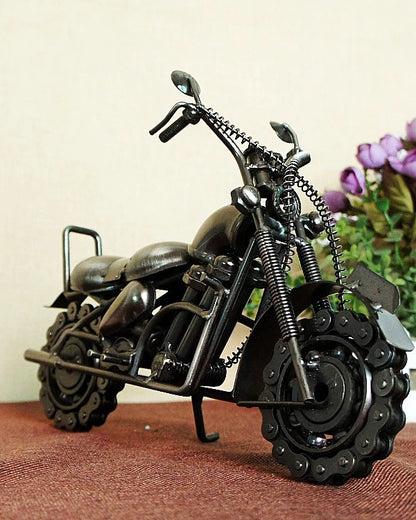 Handcrafted Motorcycle Sculpture