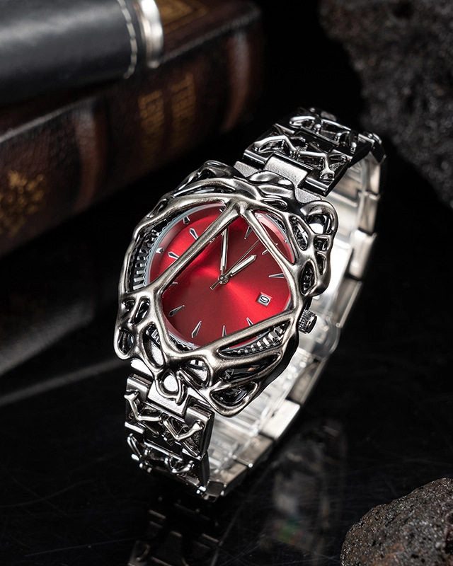 Dark Silver Artistic Shape Watch
