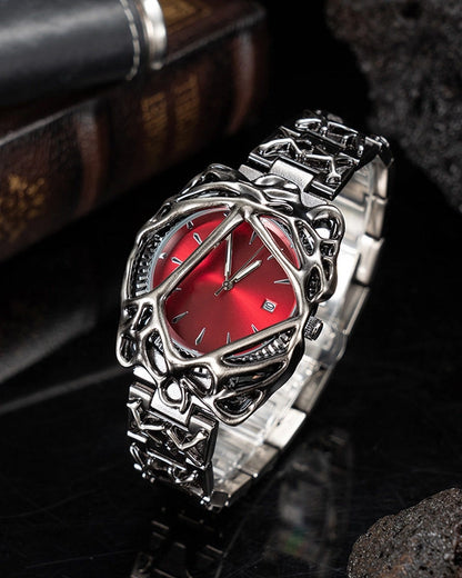 Dark Silver Artistic Shape Watch