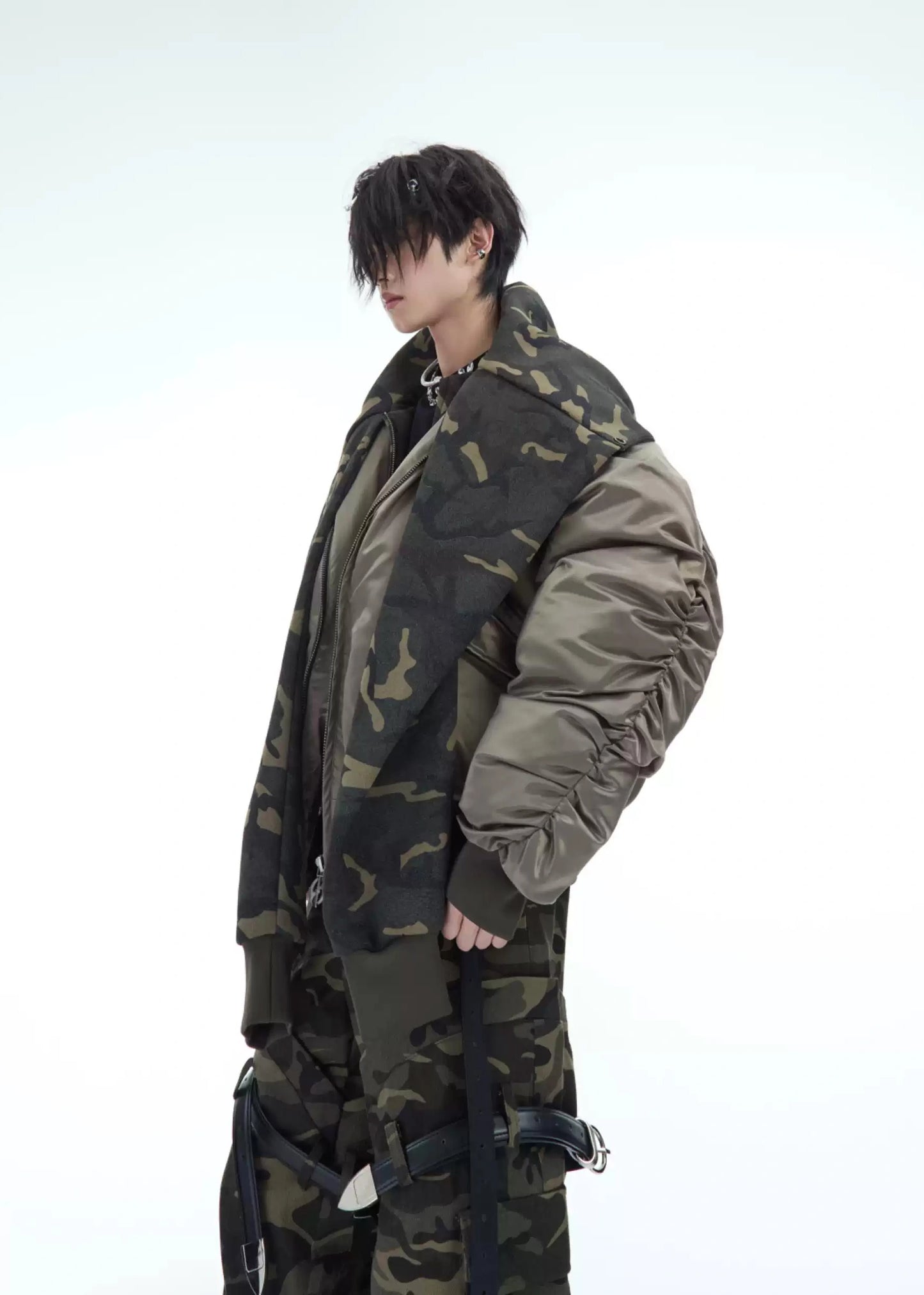 Camouflage hooded jacket