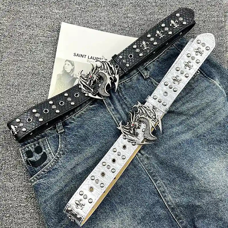 Obsidian Wyvern Buckle Belt