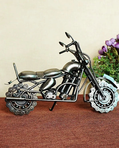 Handcrafted Motorcycle Sculpture