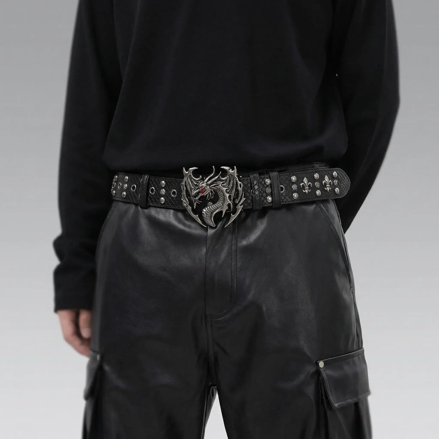 Obsidian Wyvern Buckle Belt