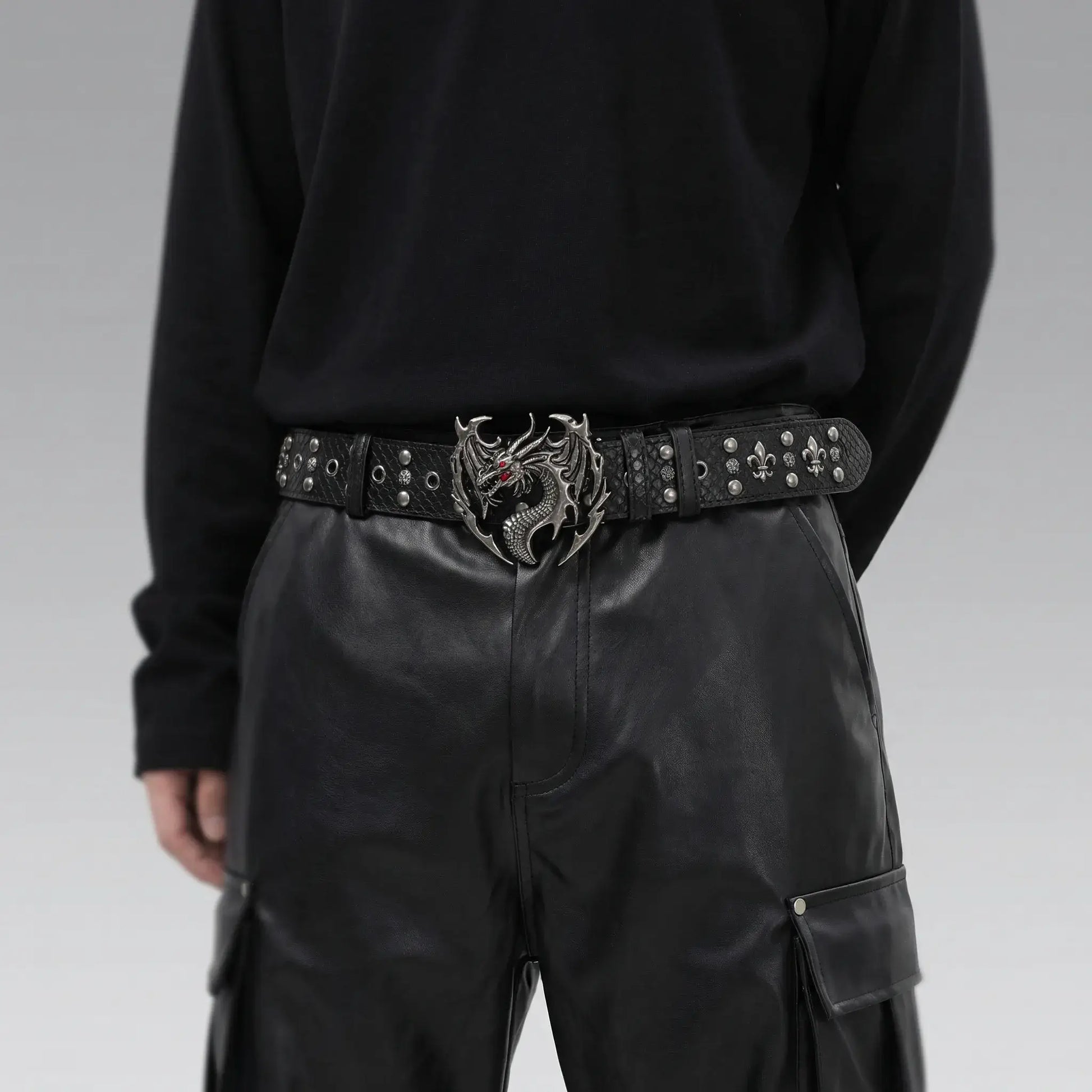 Obsidian Wyvern Buckle Belt