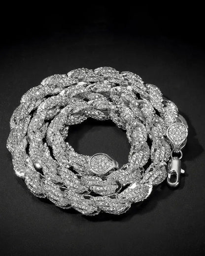 9mm Iced Out Rope Chain