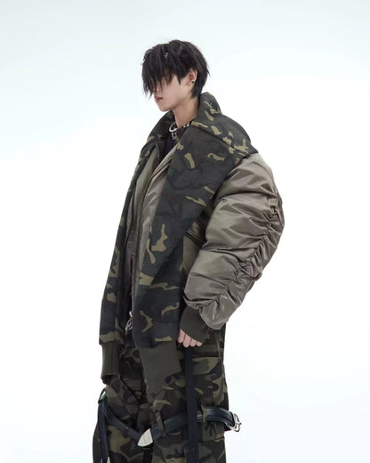 Camouflage hooded jacket