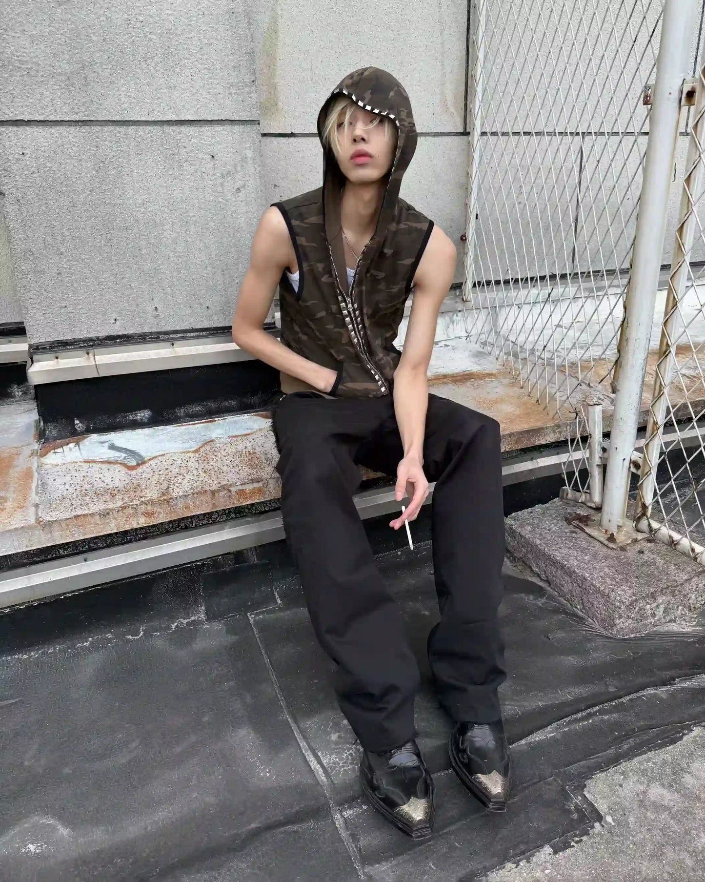 Stealth Punk Hooded Gilet