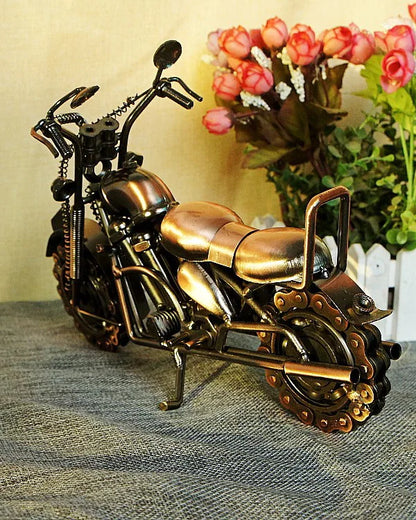 Handcrafted Motorcycle Sculpture