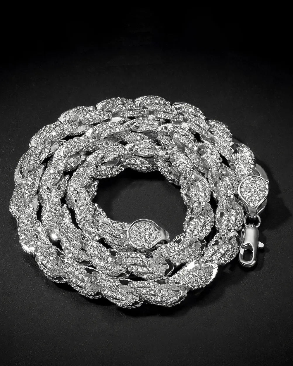 9mm Iced Out Rope Chain