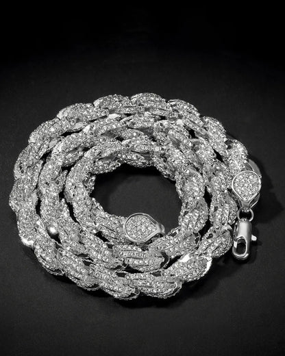 9mm Iced Out Rope Chain