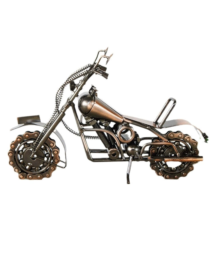 Handcrafted Motorcycle Sculpture