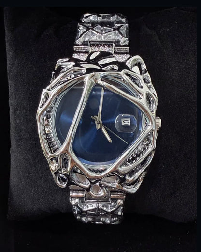Dark Silver Artistic Shape Watch