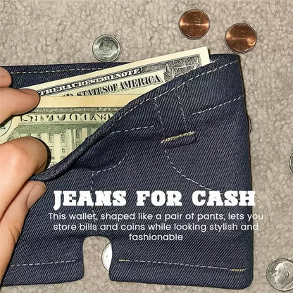 Handmade Denim Shorts Wallet
