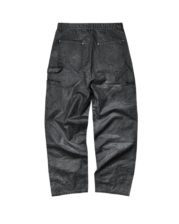 Waxed Metal Cascade Trousers