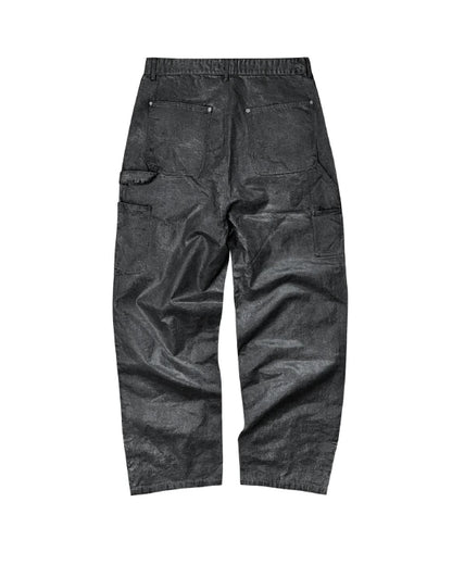 Waxed Metal Cascade Trousers