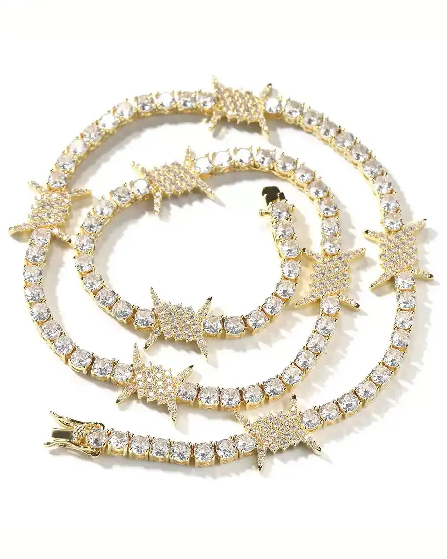 3.5mm Iced Fang Chain