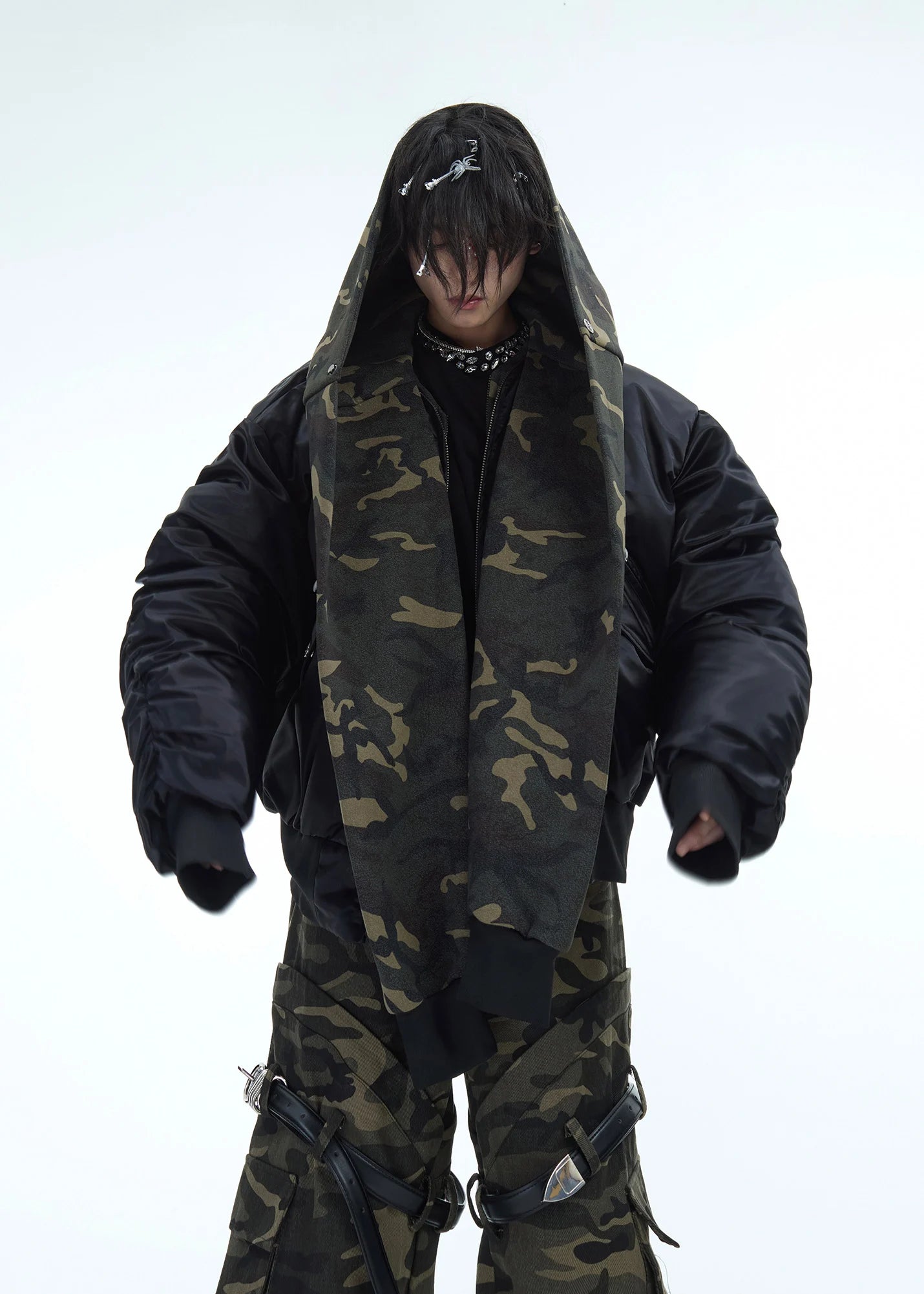 Camouflage hooded jacket