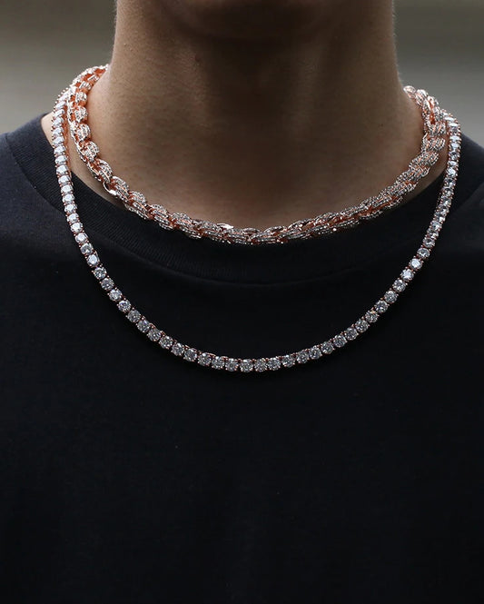 9mm Iced Out Rope Chain