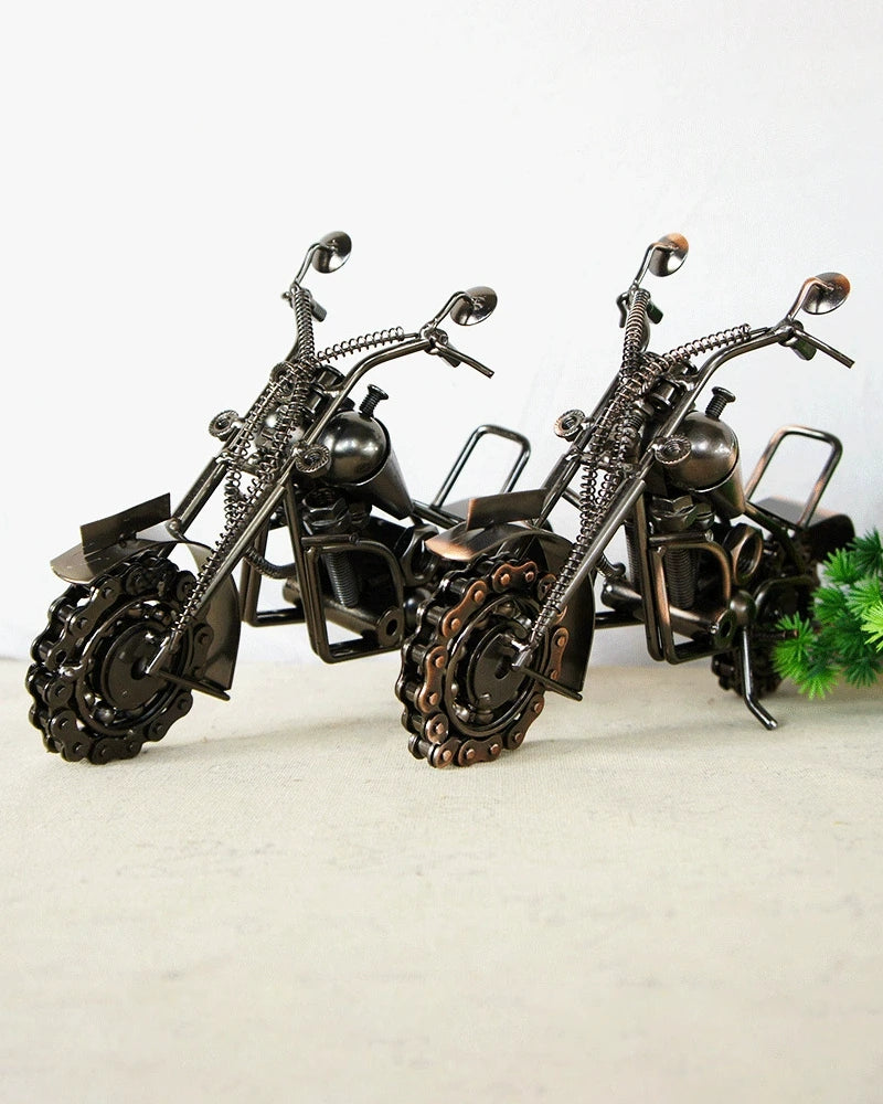Handcrafted Motorcycle Sculpture