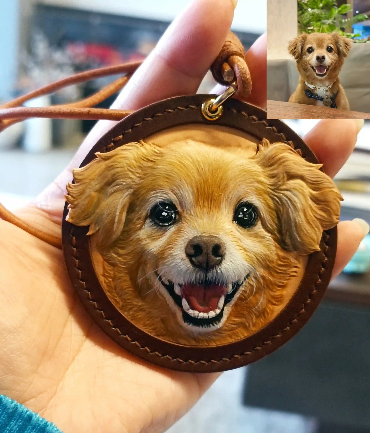 3D Stereoscopic Leather Engraving - Pet Accessories