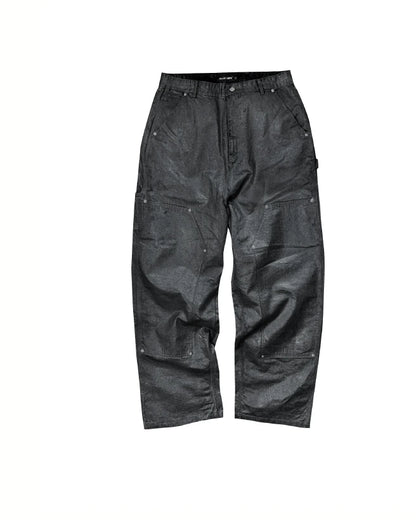 Waxed Metal Cascade Trousers