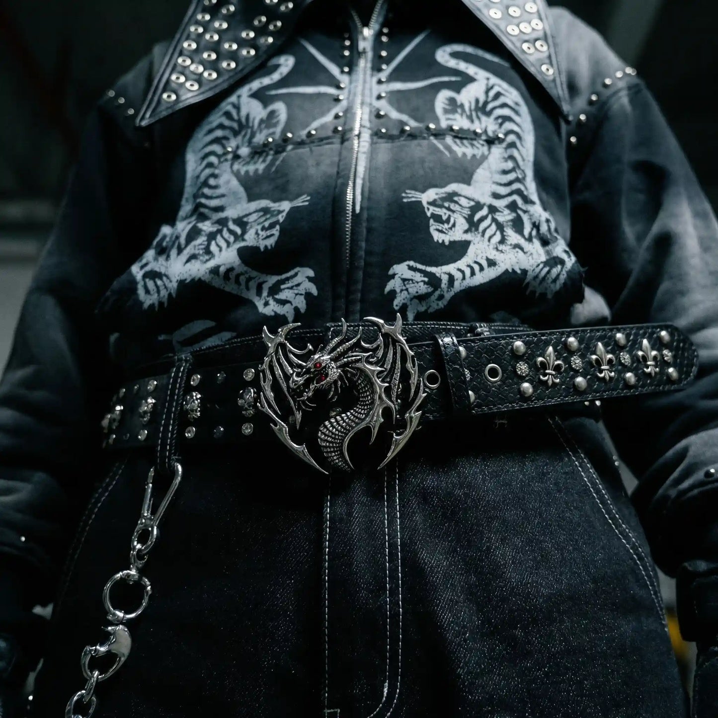 Obsidian Wyvern Buckle Belt