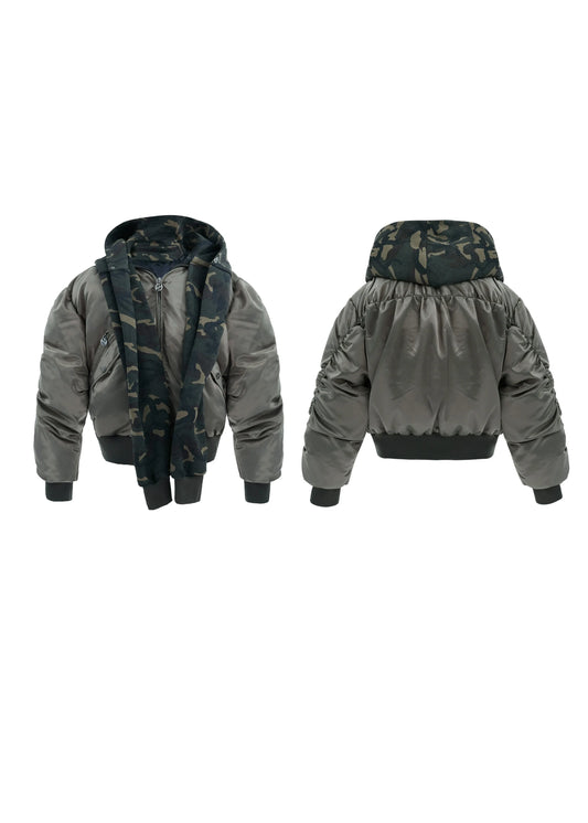 Camouflage hooded jacket