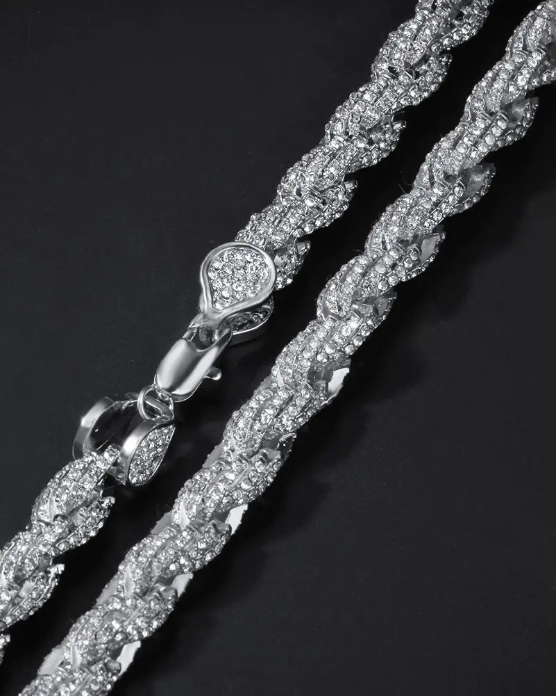 9mm Iced Out Rope Chain