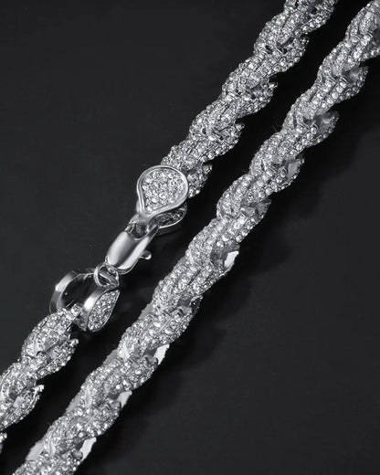 9mm Iced Out Rope Chain