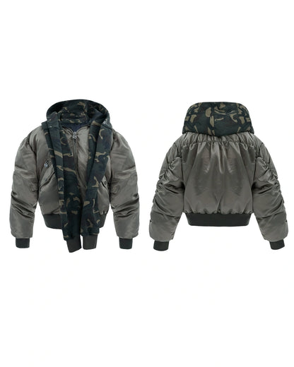 Camouflage hooded jacket